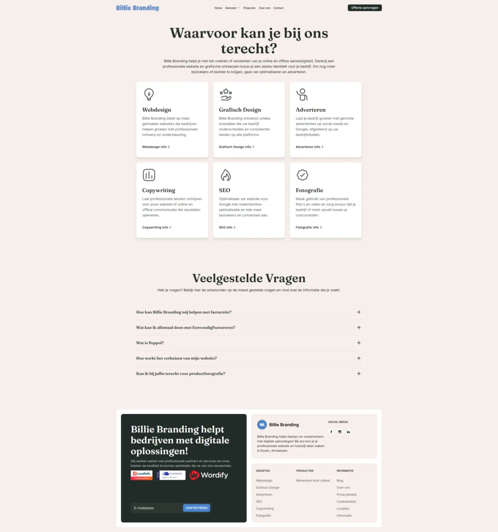 Homepage of a website featuring a large image of a man prominently displayed at the center.