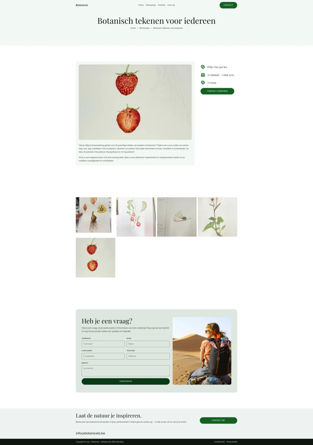 A website page displaying a diverse collection of plants and vegetables arranged attractively.