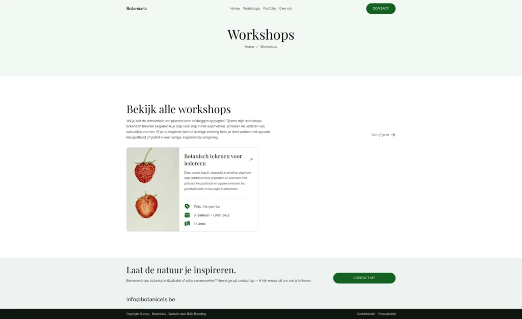 A website page displaying a diverse collection of plants and vegetables arranged attractively.