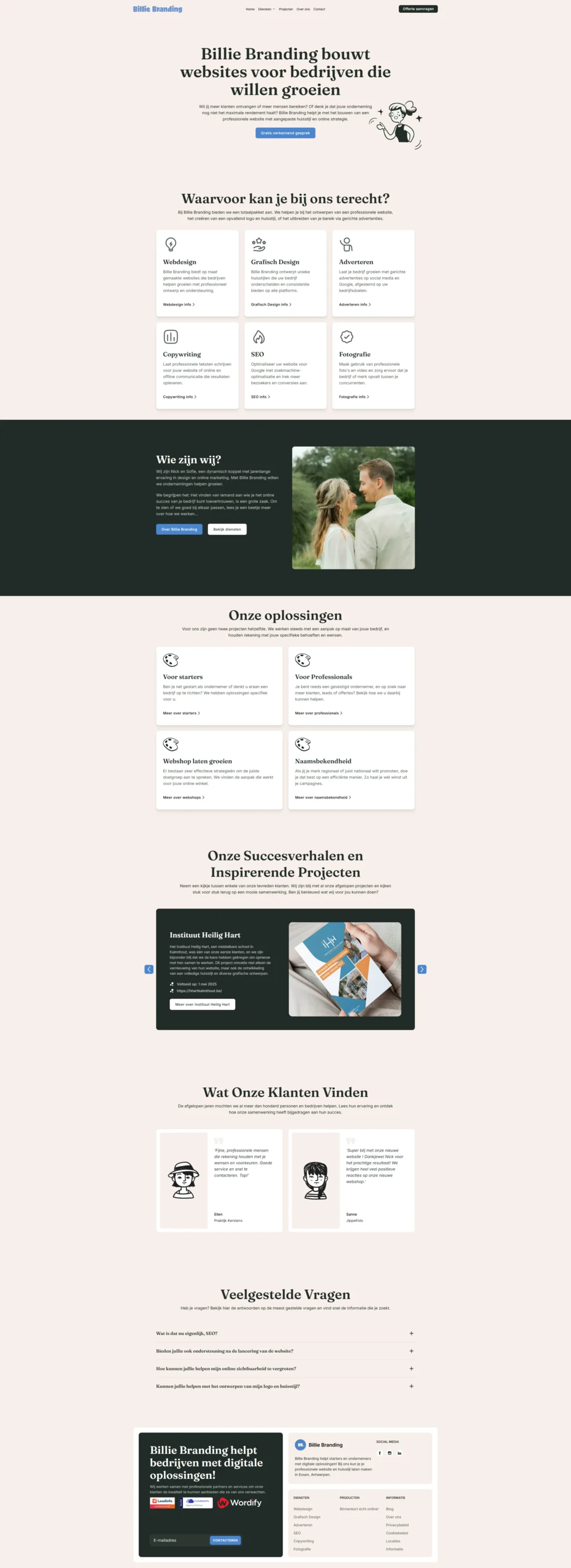 Website design mockup showcasing a modern layout for a corporate company, featuring navigation and branding elements.