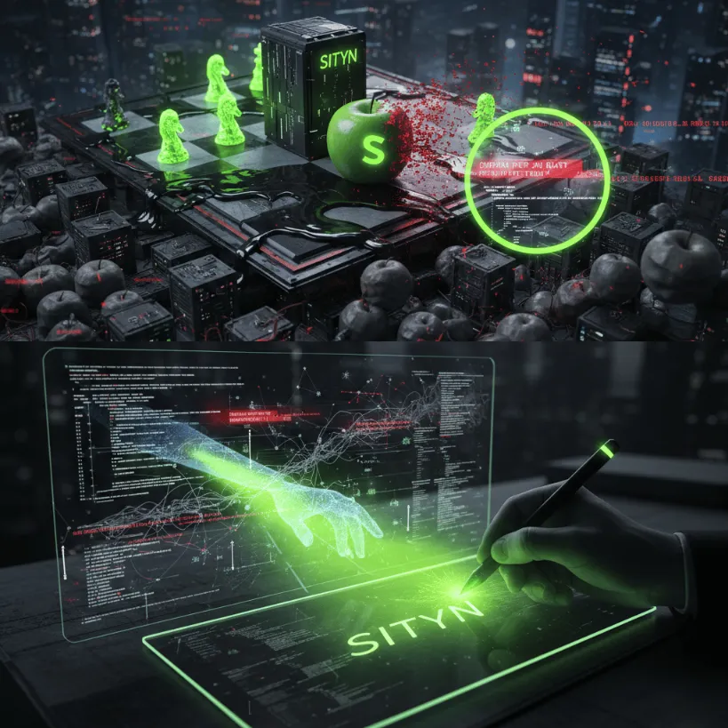 A first-person view of an AI chatbot response, illustrating Answer Engine Optimization (AEO) and how Sityn’s LLM reputation management ensures positive trust signals during the AI-driven buyer’s journey.