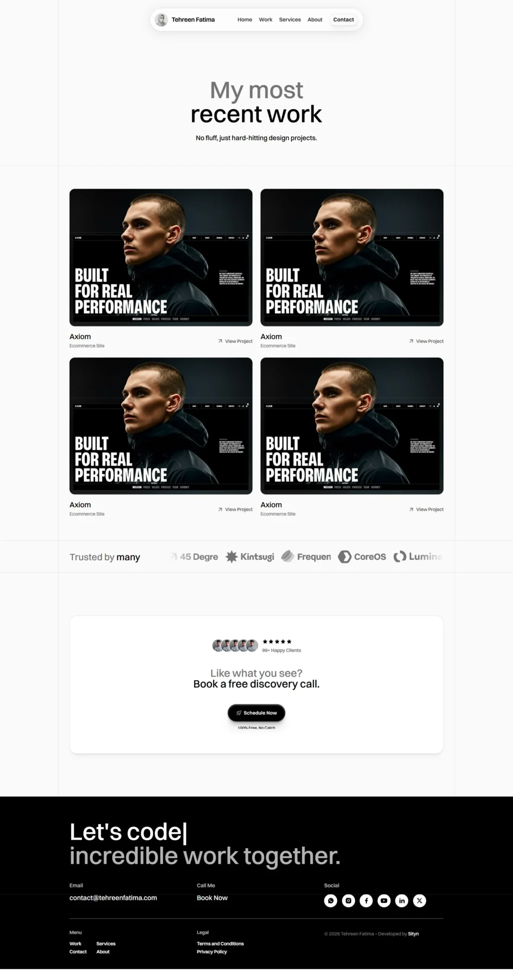 A visual work archive designed by a boutique ui design firm, showcasing the best internet site design standards for creative professionals.