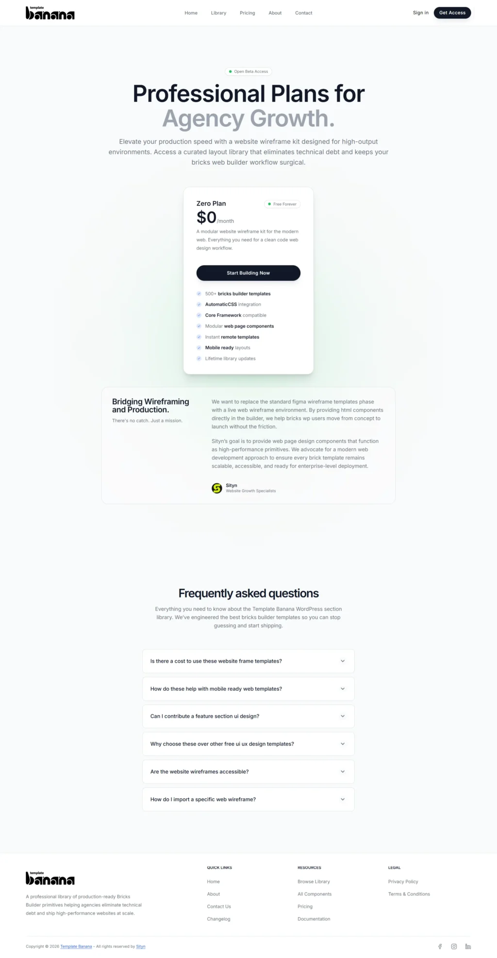 Clear and affordable web design subscription tiers for TemplateBanana, engineered for agencies using the best web builders.