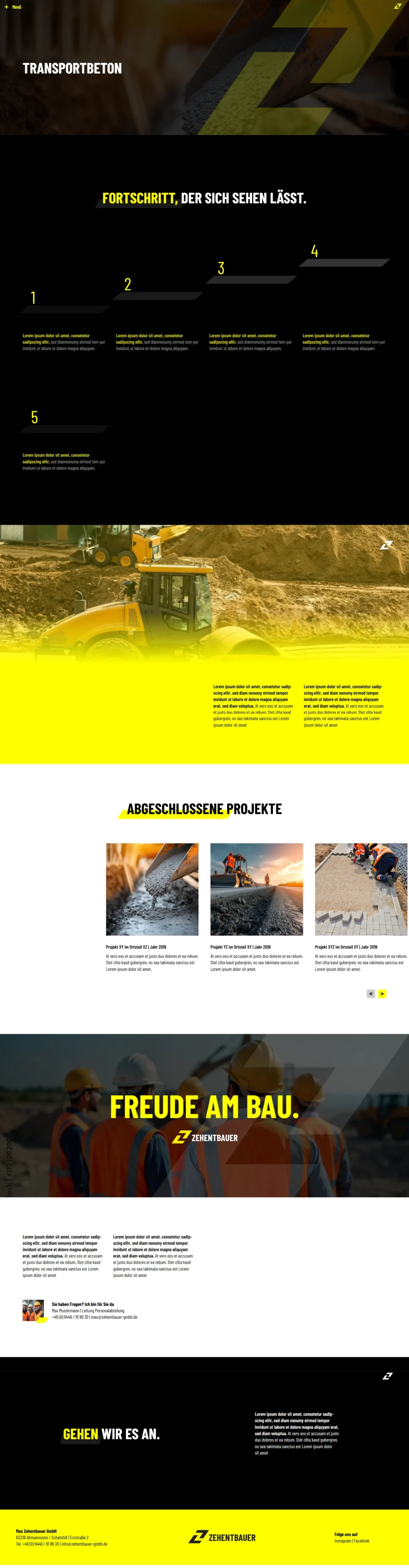 A technical landing page for ready-mix concrete, optimized by a technical seo services team for maximum industrial search visibility.